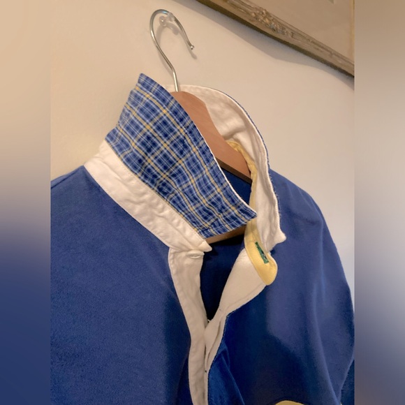 Tommy Hilfiger Vintage Polo Shirt Long Sleeve Yellow, Blue and White Men’s XL - Picture 4 of 7